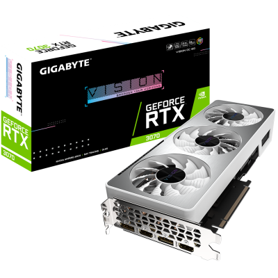 GIGABYTE NVIDIA GeForce RTX 3070 VISION OC 8G, RTX 3070, 8GB GDDR6, 2xHDMI, 2x DP