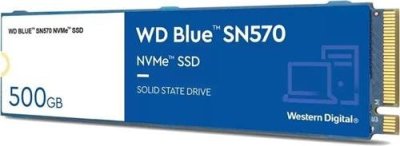 WD Blue SSD SN570 500GB NVMe, čtení až 3500MB/s, zápis až 2300MB/s