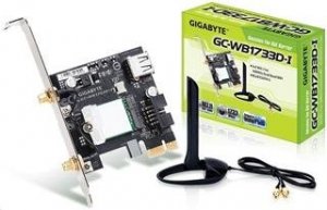 GIGABYTE GC-WB1733D-I, 2.4GHz/5GHz, Intel Wireless-AC 9260, 802.11ac, až 1734Mbps, WLAN 2Tx2R, WiDi, Bluetooth V5